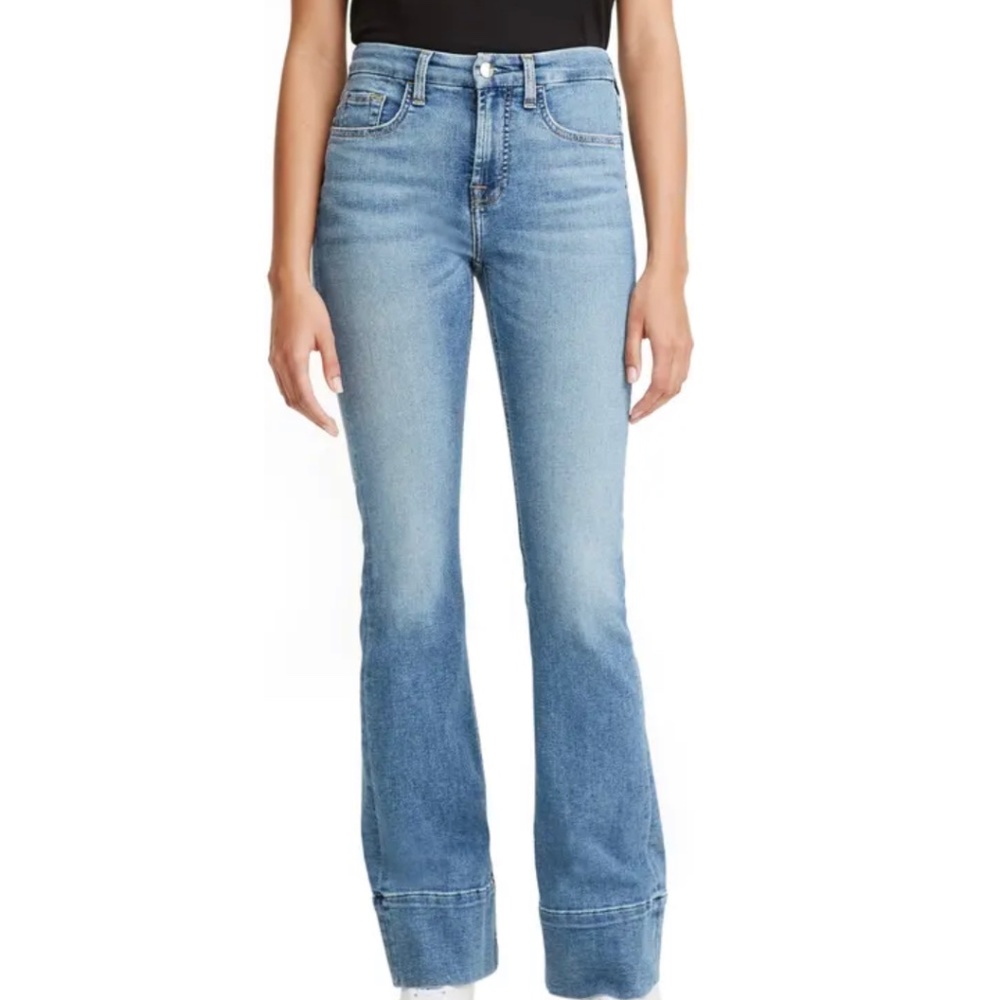 Jen 7 High Hem Slim Bootcut Jeans